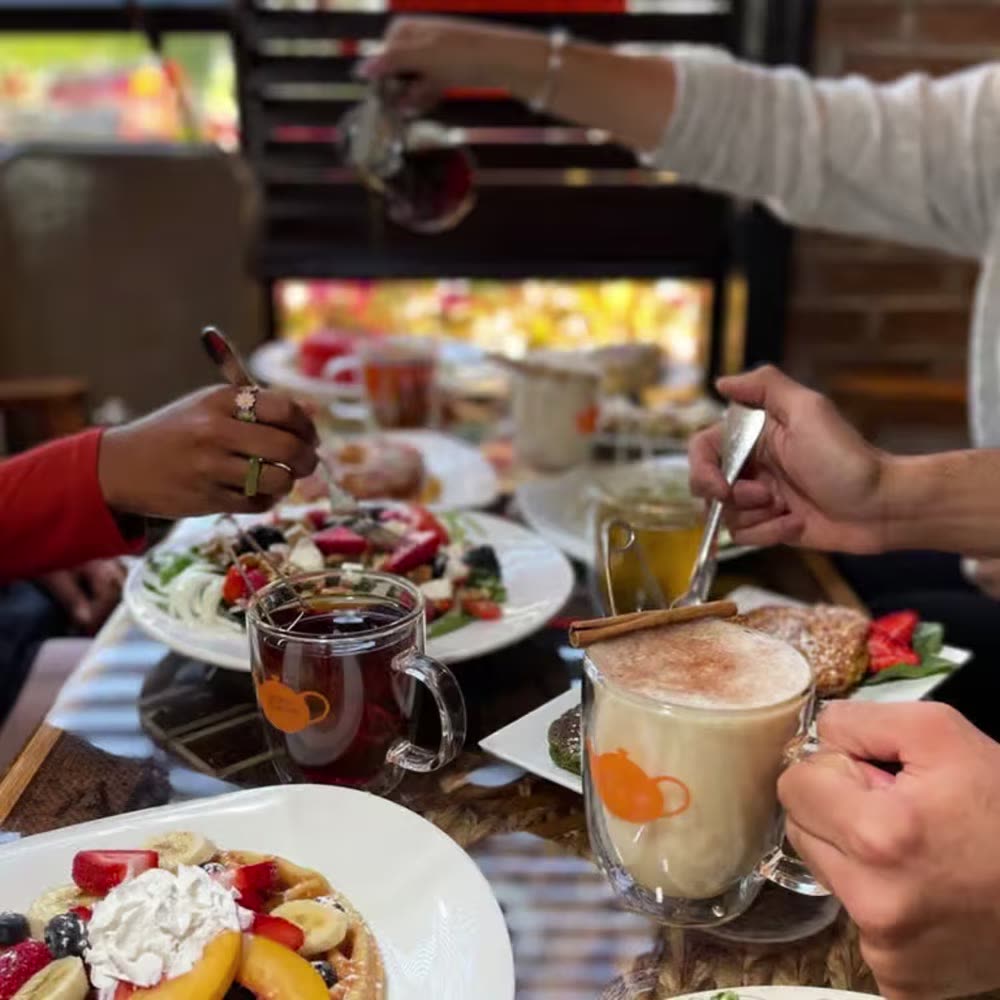 Tea at the table