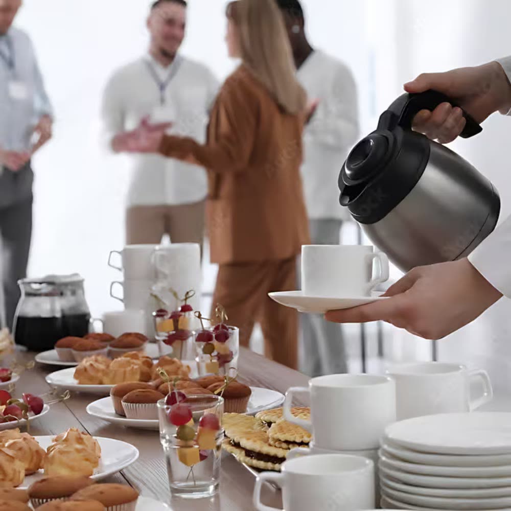 Tea service at a private event