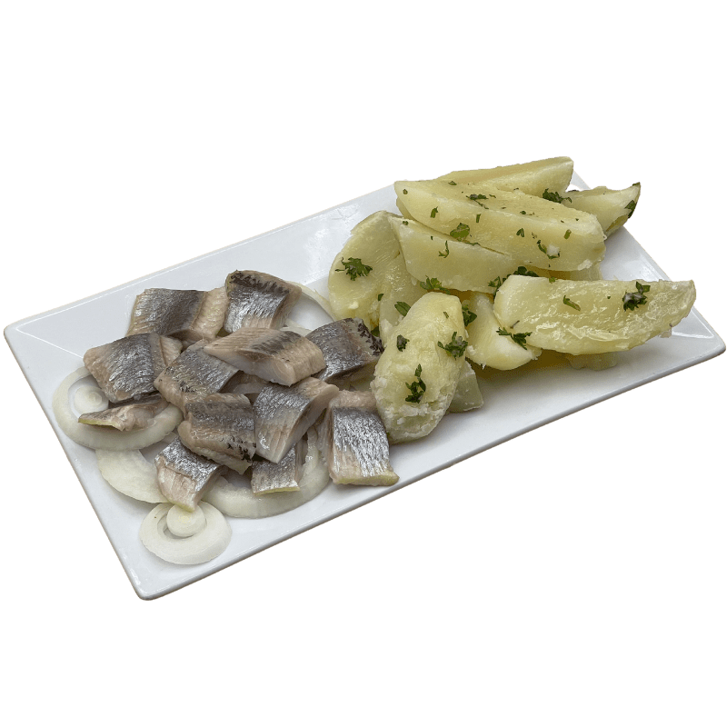 Pickled Herring & Boiled Potatoes - Crepes Tea House